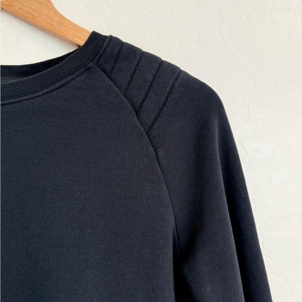 Zoe Karssen Classic Moto Crew Neck Sweatshirt Black Size XS - Picture 5 of 6